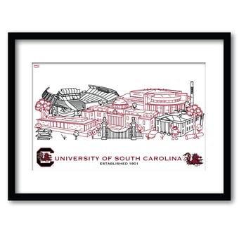 South Carolina Gamecocks 11" x 14" Framed Campus Wall Art Collage