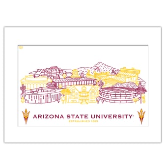 Arizona State Sun Devils 11" x 14" Matted Campus Wall Art Collage