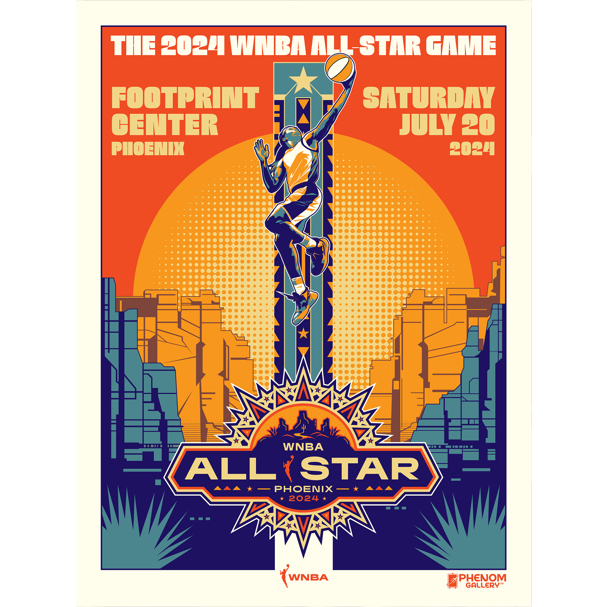 Phenom Gallery 2024 WNBA All-Star Game 18" x 24" Serigraph