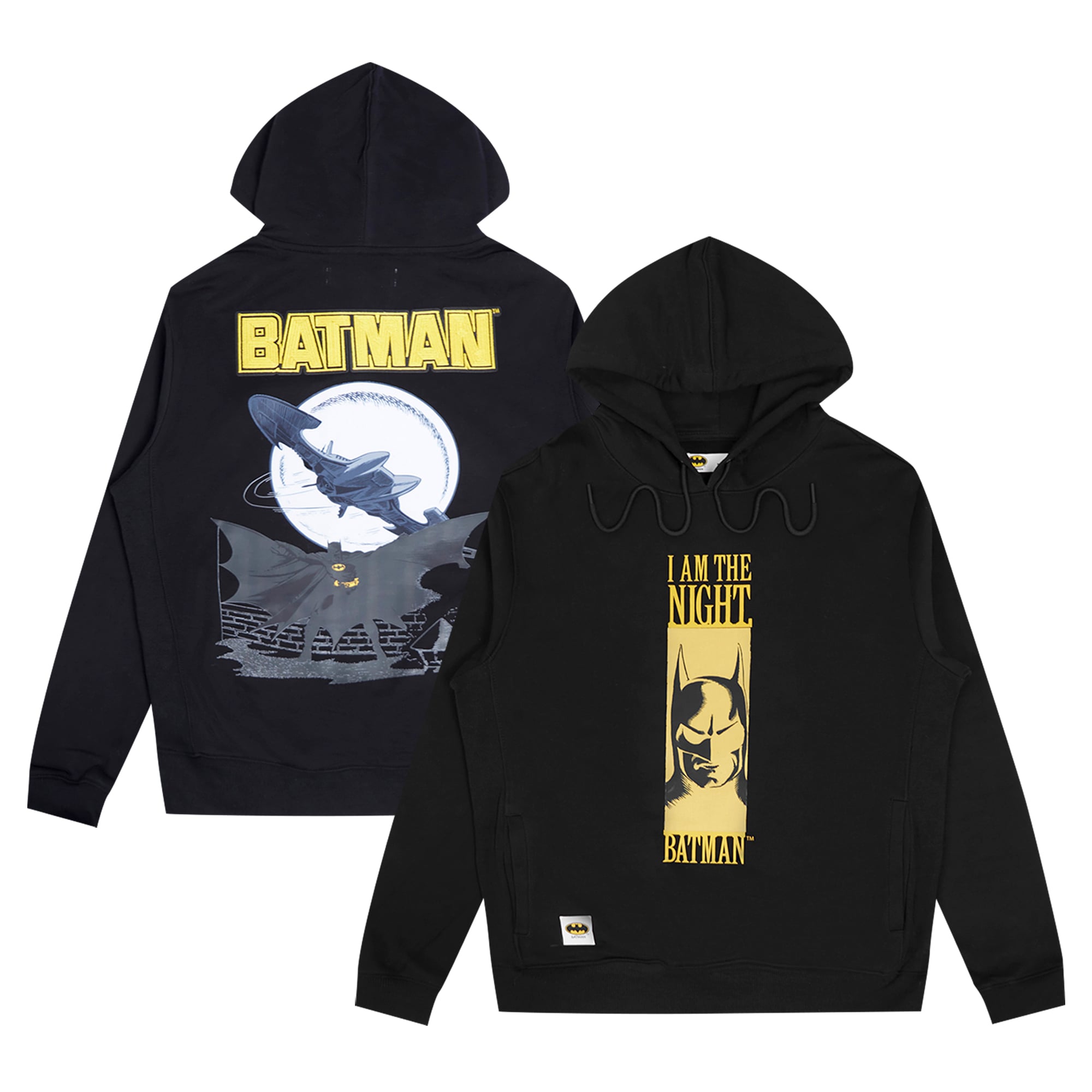 Men's Freeze Max  Black Batman Comics I Am The Night Pullover Hoodie
