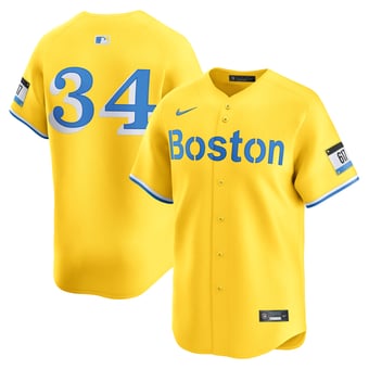 Men's Nike David Ortiz Yellow Boston Red Sox Alternate 3 Limited Jersey