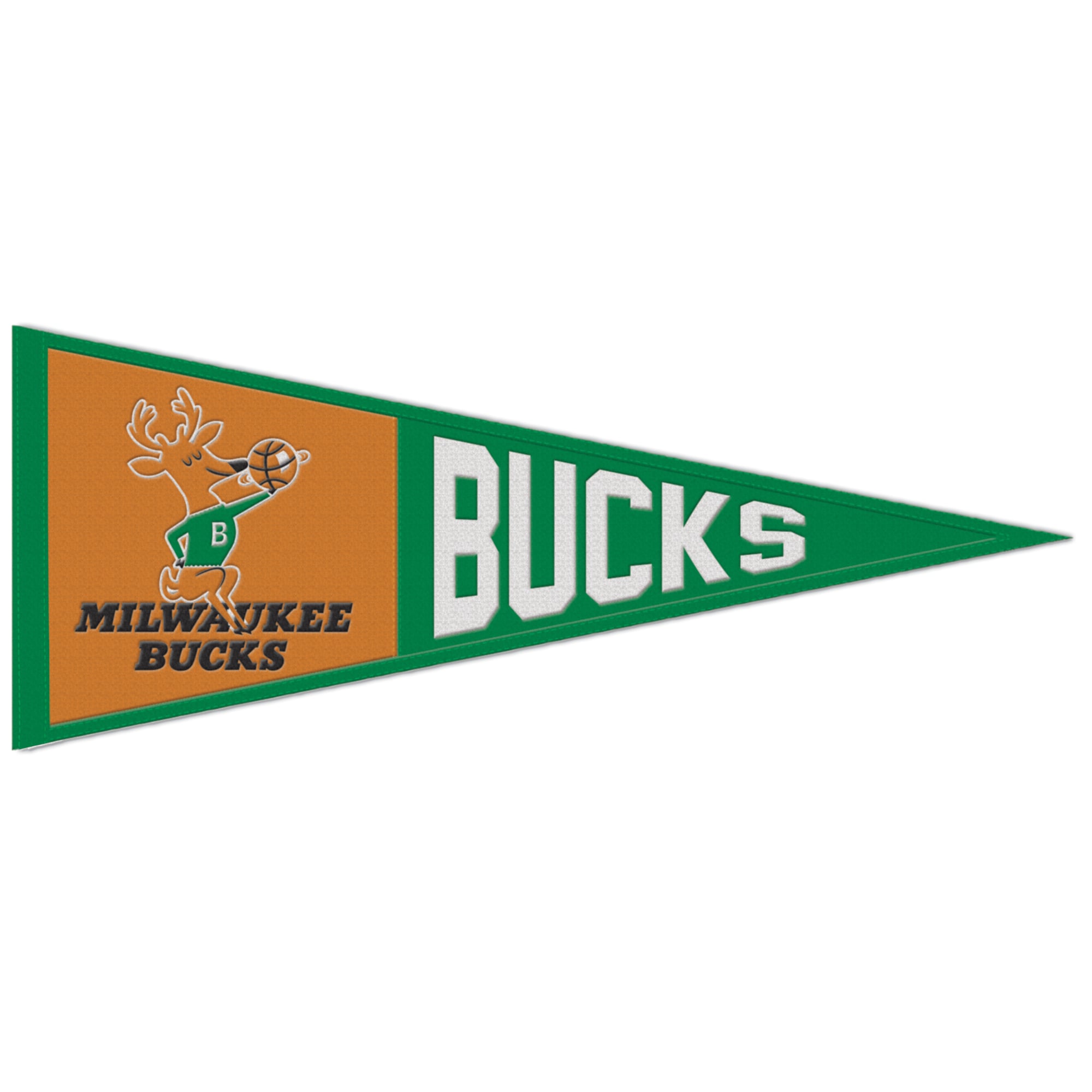 Fanion rétro en laine Milwaukee Bucks 13x32 - No Gender Taille: One Size Only