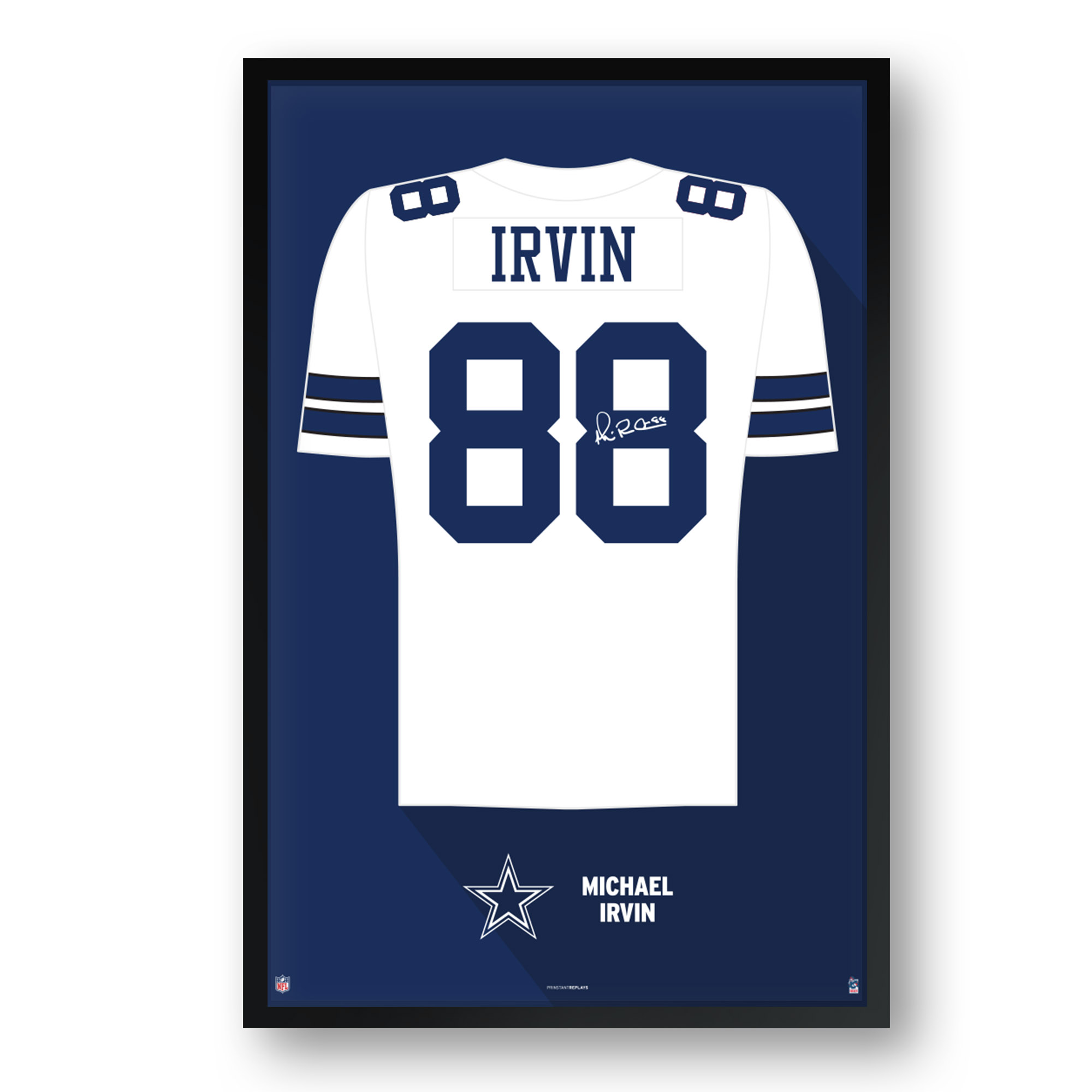 Michael Irvin Dallas Cowboys Framed 14" x 20" Retired Jersey Art Print