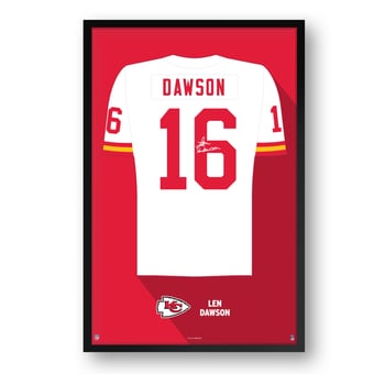 Len Dawson Kansas City Chiefs Framed 14" x 20" Retired Jersey Art Print