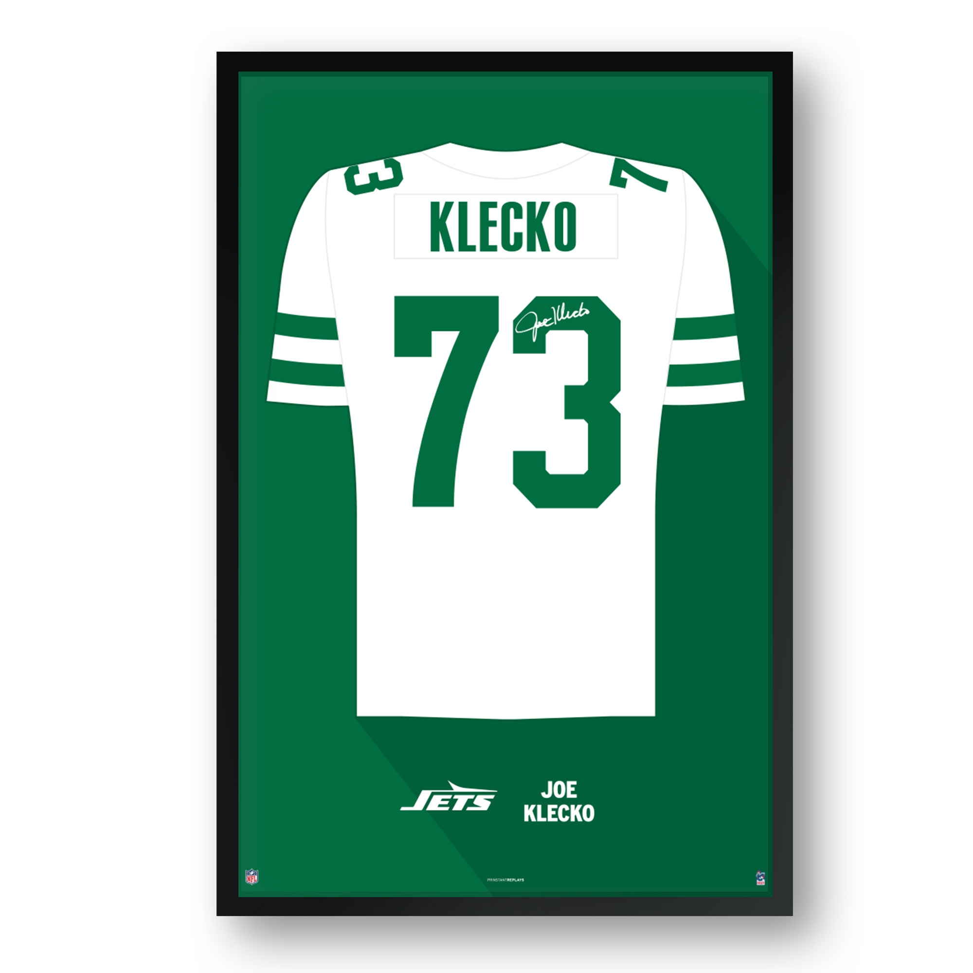 Joe Klecko New York Jets Framed 14" x 20" Retired Jersey Art Print