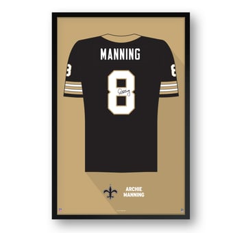 Archie Manning New Orleans Saints Framed 14" x 20" Retired Jersey Art Print