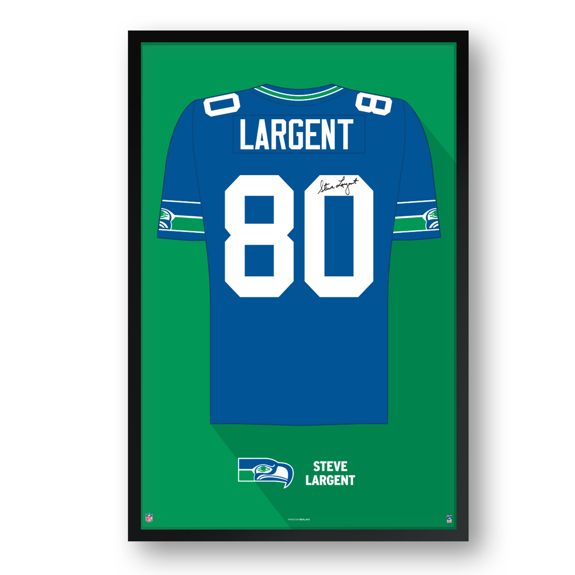Steve Largent Seattle Seahawks Framed 14" x 20" Retired Jersey Art Print