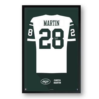 Curtis Martin New York Jets Framed 14" x 20" Retired Jersey Art Print