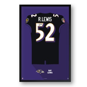 Ray Lewis Baltimore Ravens Framed 14" x 20" Retired Jersey Art Print