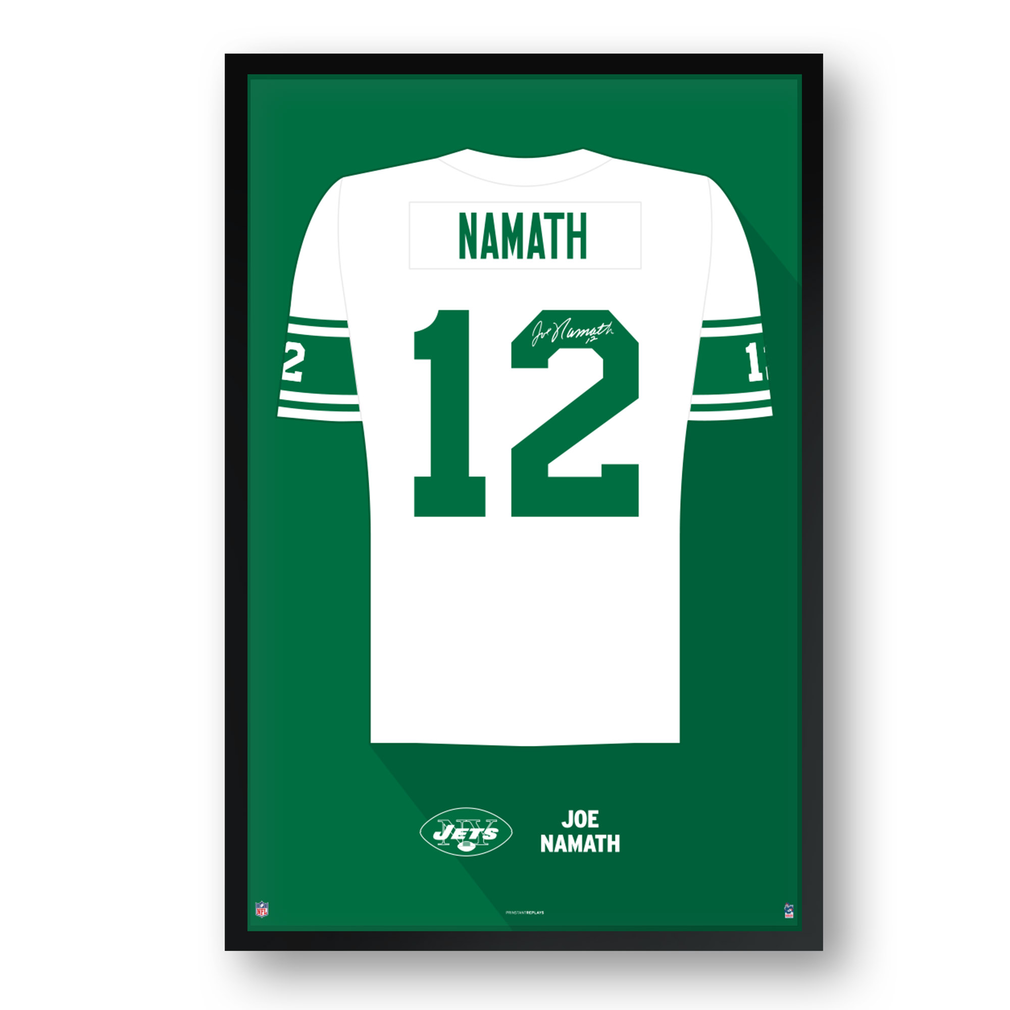 Joe Namath New York Jets Framed 14" x 20" Retired Jersey Art Print