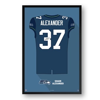 Shaun Alexander Seattle Seahawks Framed 14" x 20" Retired Jersey Art Print
