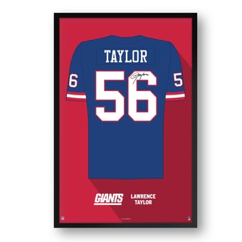 Lawrence Taylor New York Giants Framed 14" x 20" Retired Jersey Art Print