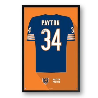 Walter Payton Chicago Bears Framed 14" x 20" Retired Jersey Art Print