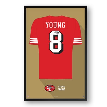 Steve Young San Francisco 49ers Framed 14" x 20" Retired Jersey Art Print