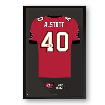 Mike Alstott Tampa Bay Buccaneers Framed 27" x 39" Retired Jersey Art Print