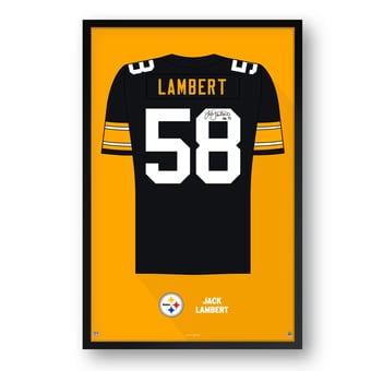Jack Lambert Pittsburgh Steelers Framed 27" x 39" Retired Jersey Art Print