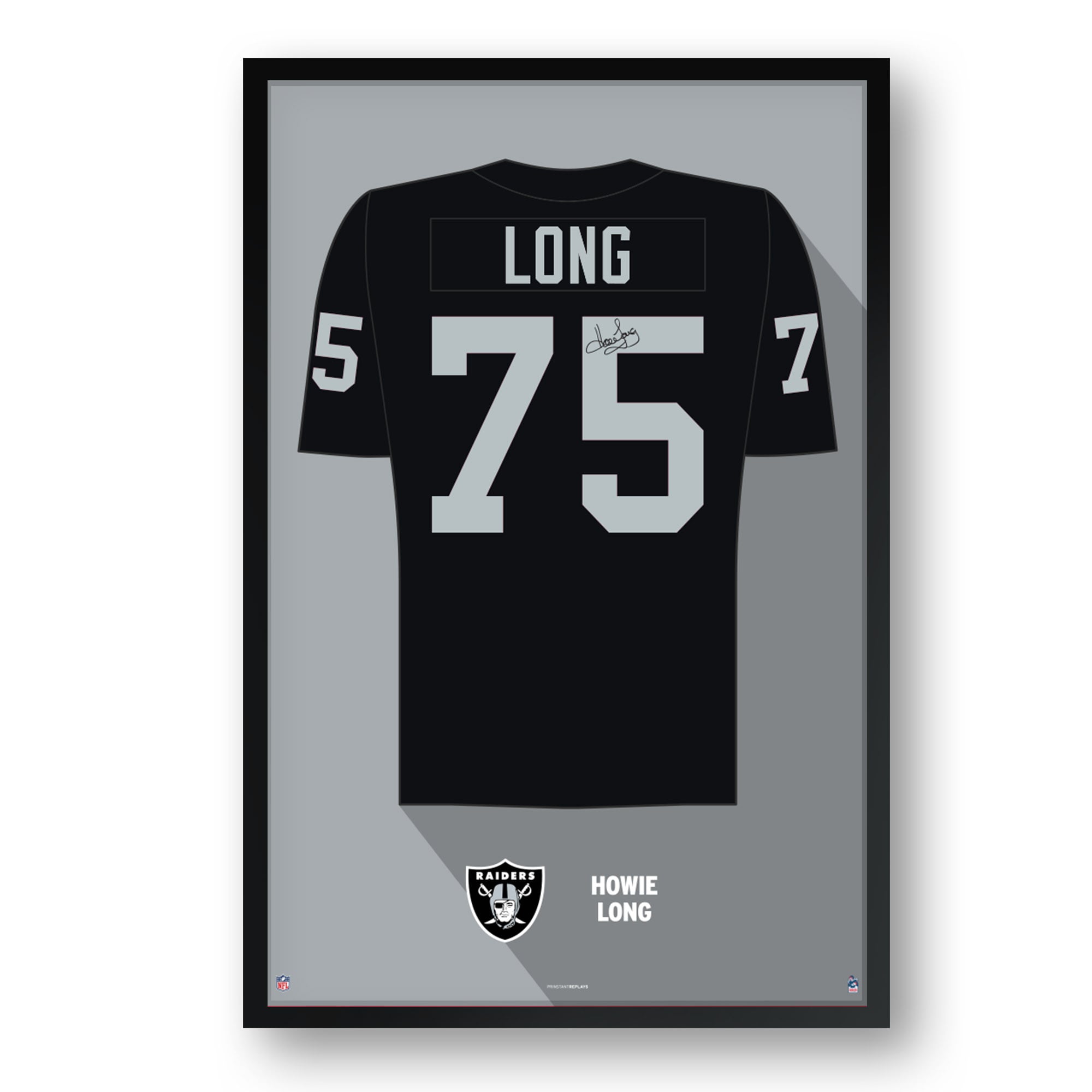 Howie Long Las Vegas Raiders Framed 27" x 39" Retired Jersey Art Print