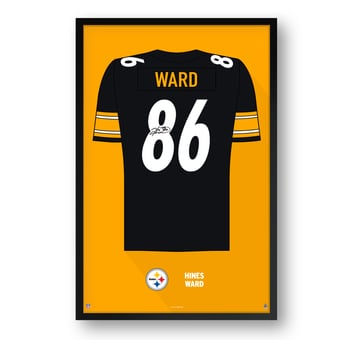 Hines Ward Pittsburgh Steelers Framed 27" x 39" Retired Jersey Art Print