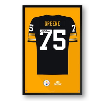 Joe Greene Pittsburgh Steelers Framed 27" x 39" Retired Jersey Art Print