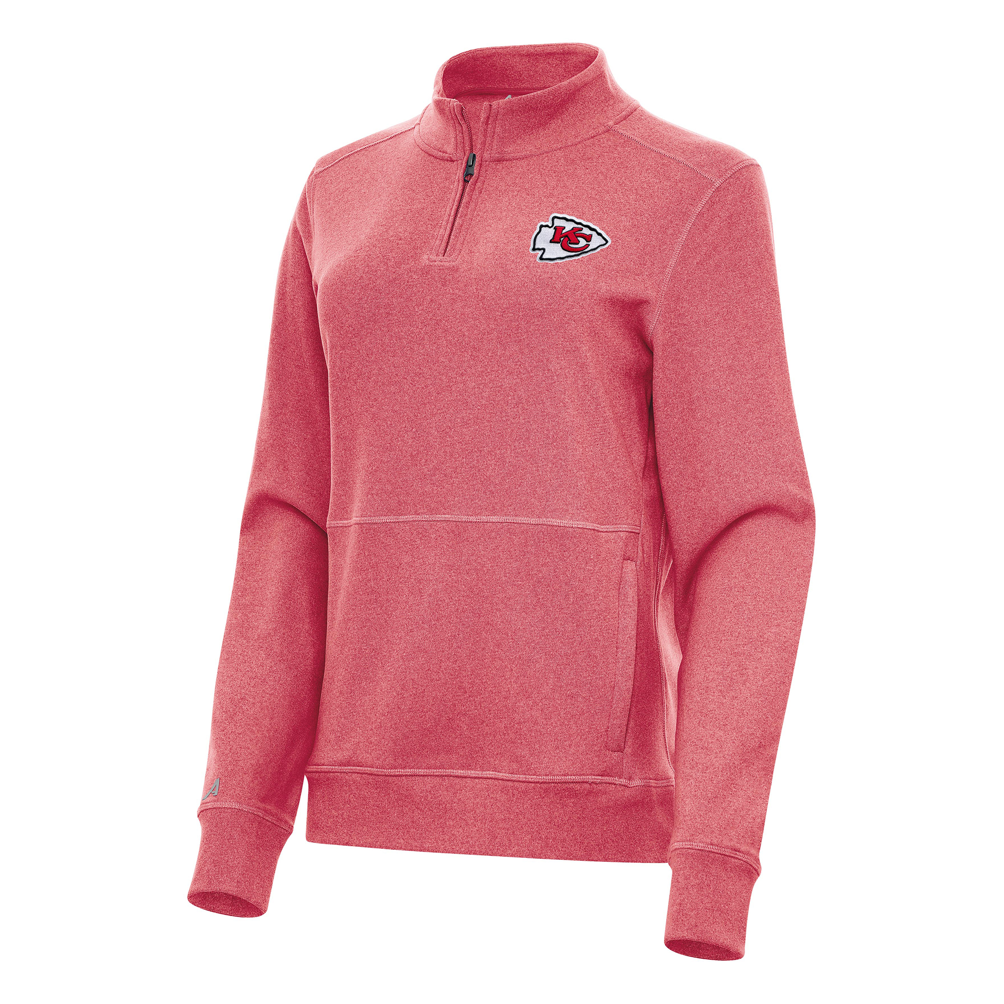 Women’s Antigua Heather Red Kansas City Chiefs Crush Quarter-Zip Jacket Women’s Antigua Heather Red Kansas City Chiefs Crush Quarter-Zip Jacket