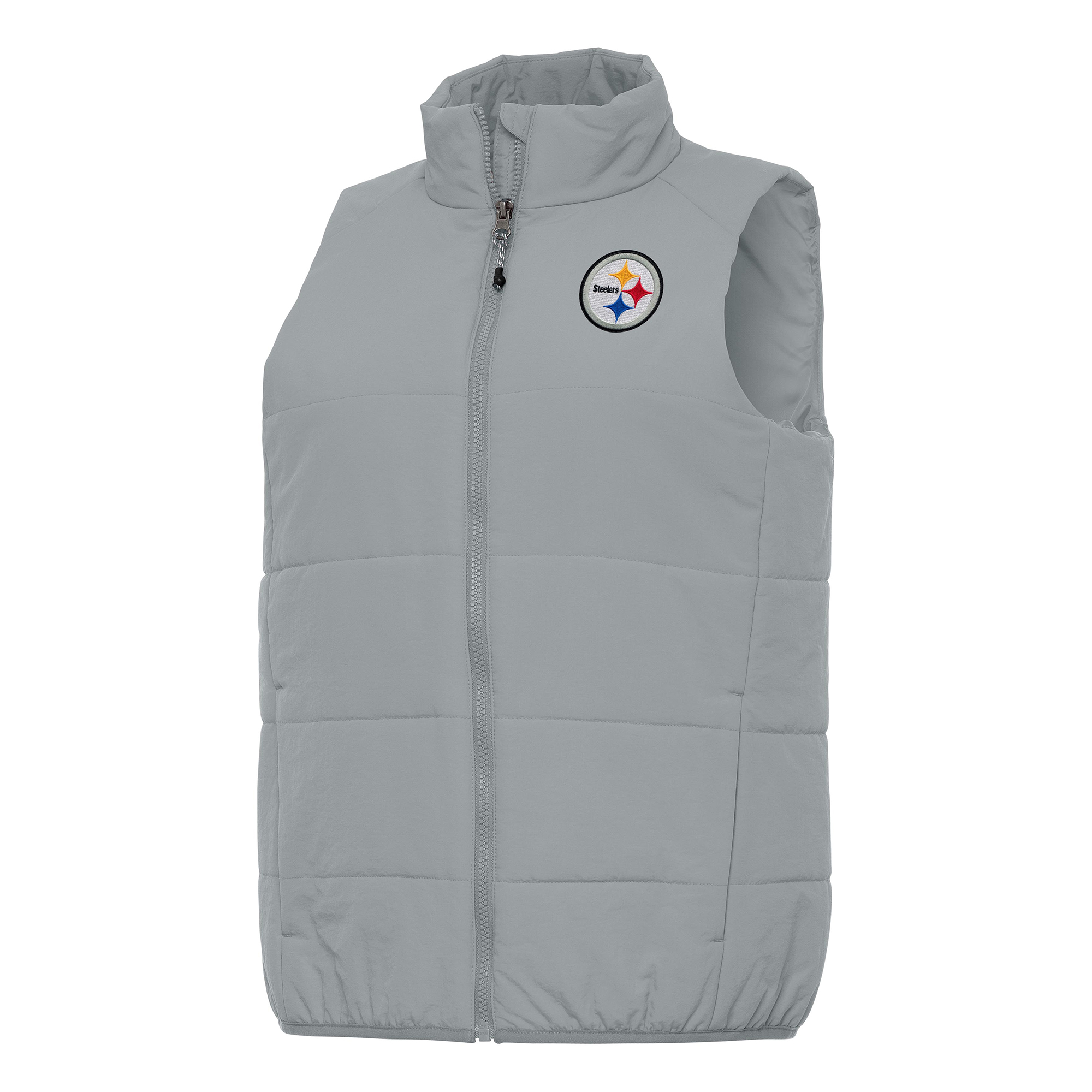 Women's Antigua Gray Pittsburgh Steelers Experience Full-Zip Vest