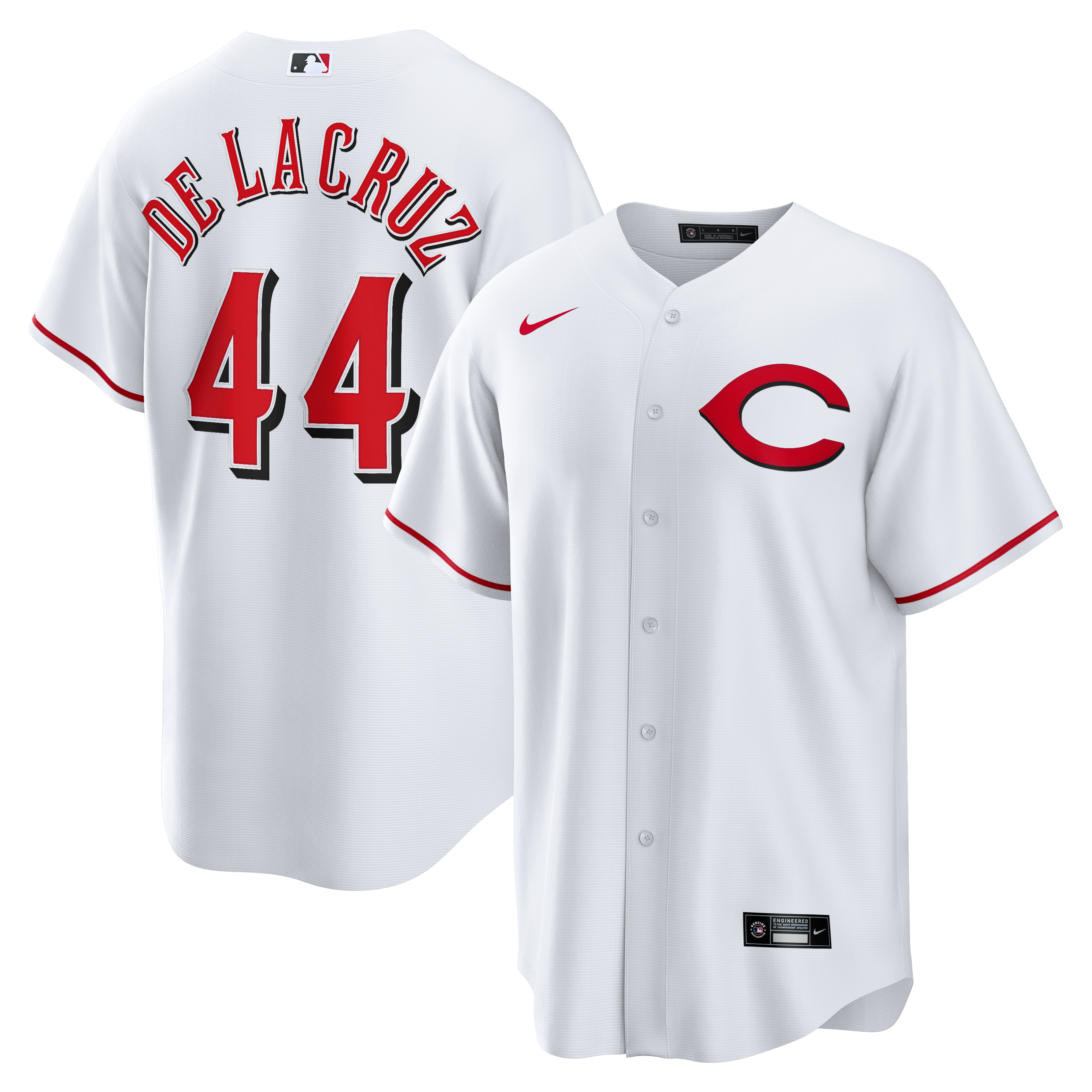 Men's Nike Elly De La Cruz White Cincinnati Reds Alternate 2 Replica Jersey