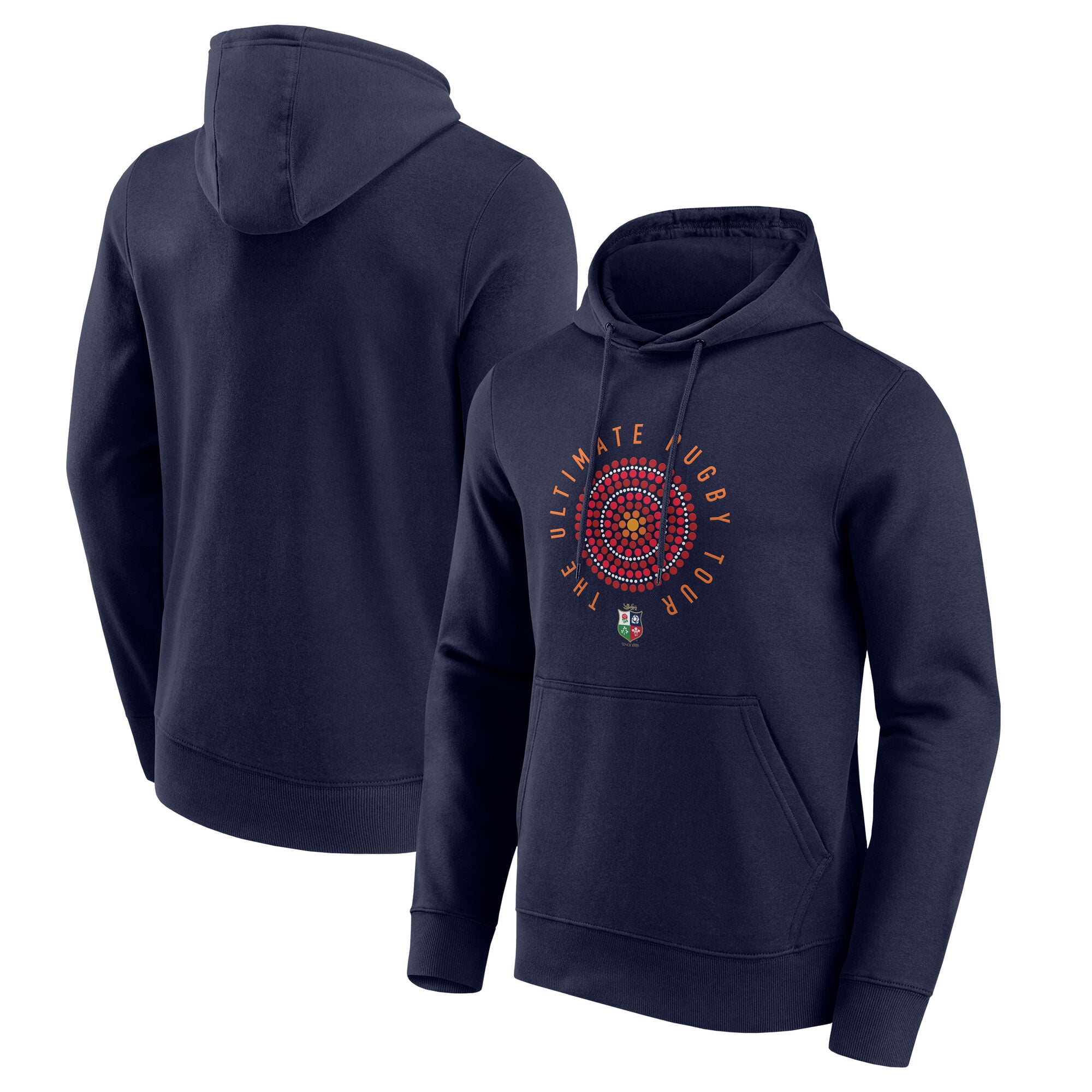 British & Irish Lions Outback Graphic Hoodie - Navy: retailer-supplied image