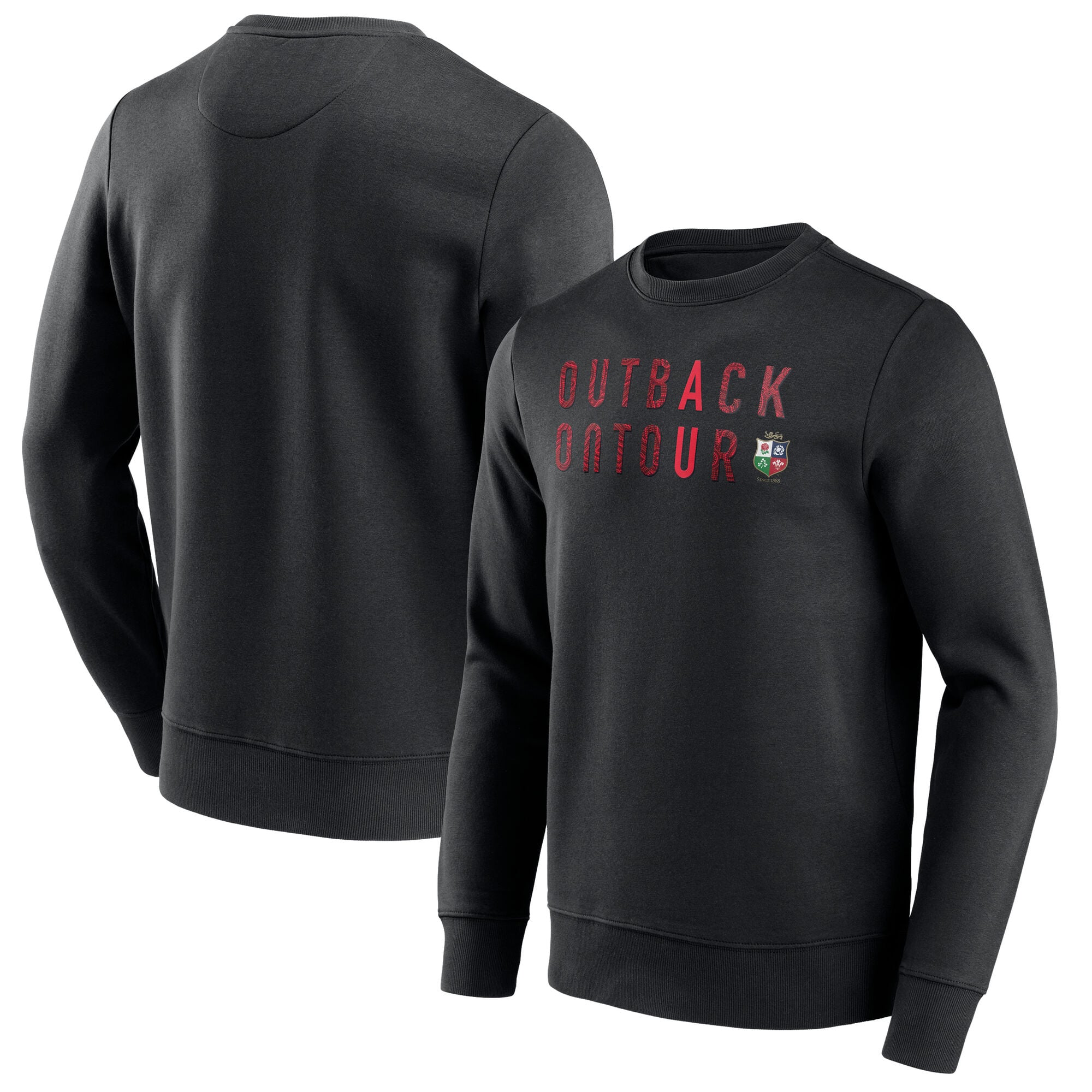 Felpa girocollo grafica British & Irish Lions Outback - Nero