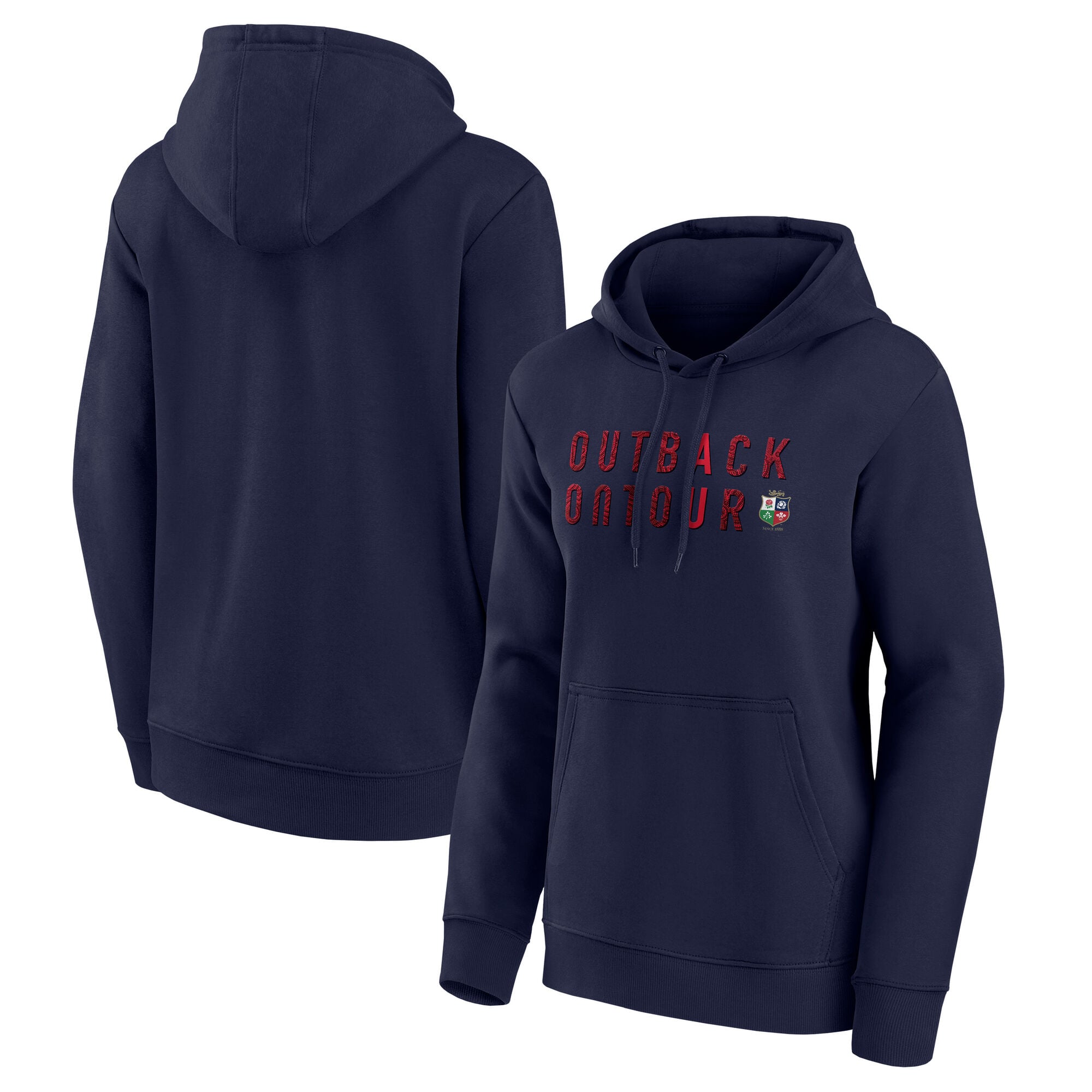Felpa con cappuccio grafica British & Irish Lions Outback - Blu navy - Donna