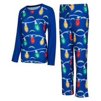 Women's Concepts Sport Los Angeles Chargers Garland Knit Raglan Long Sleeve Top & Pants Set