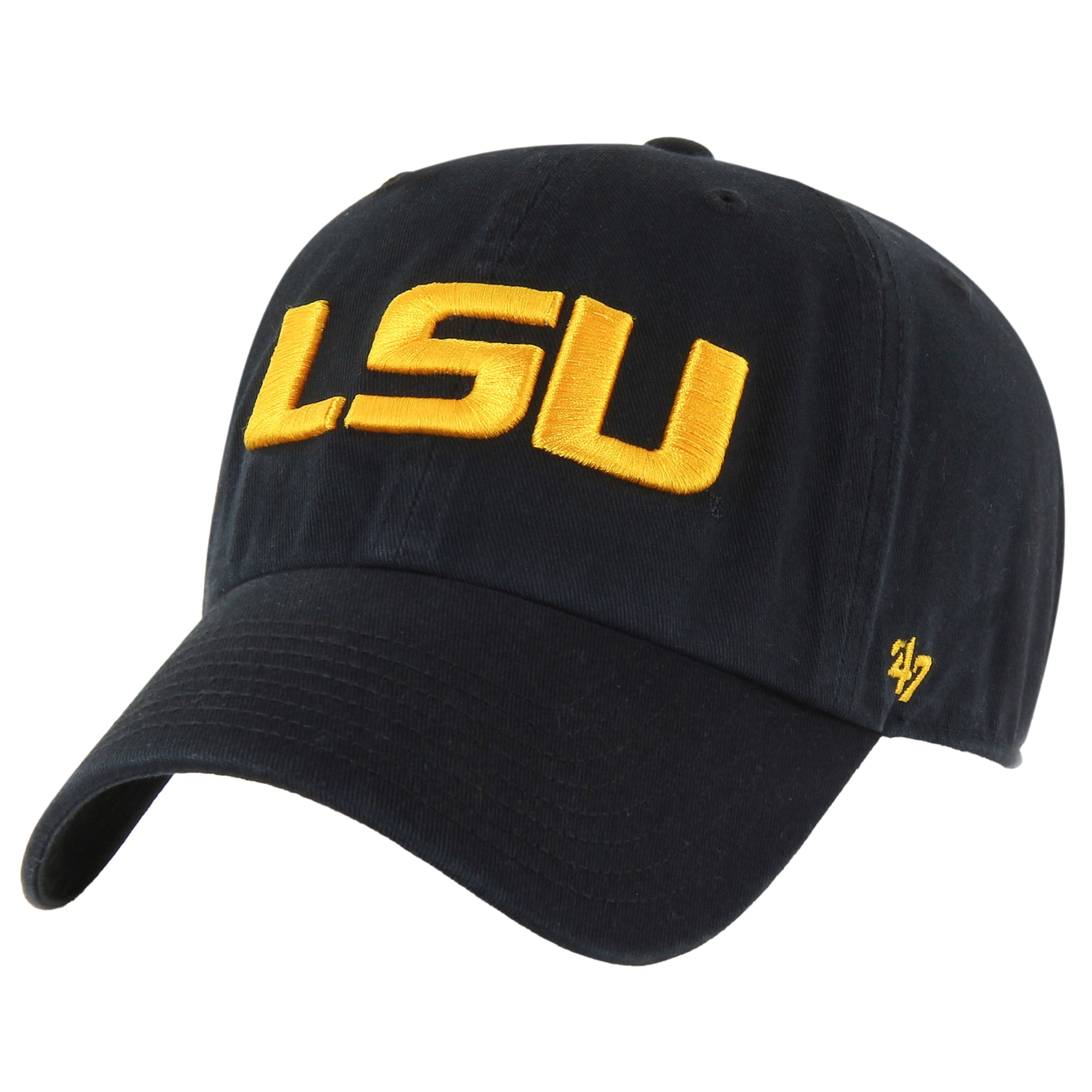 Unisex '47  LSU Tigers Black Clean Up Adjustable Hat