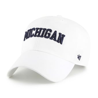 Unisex '47  Michigan Wolverines White Clean Up Adjustable Hat