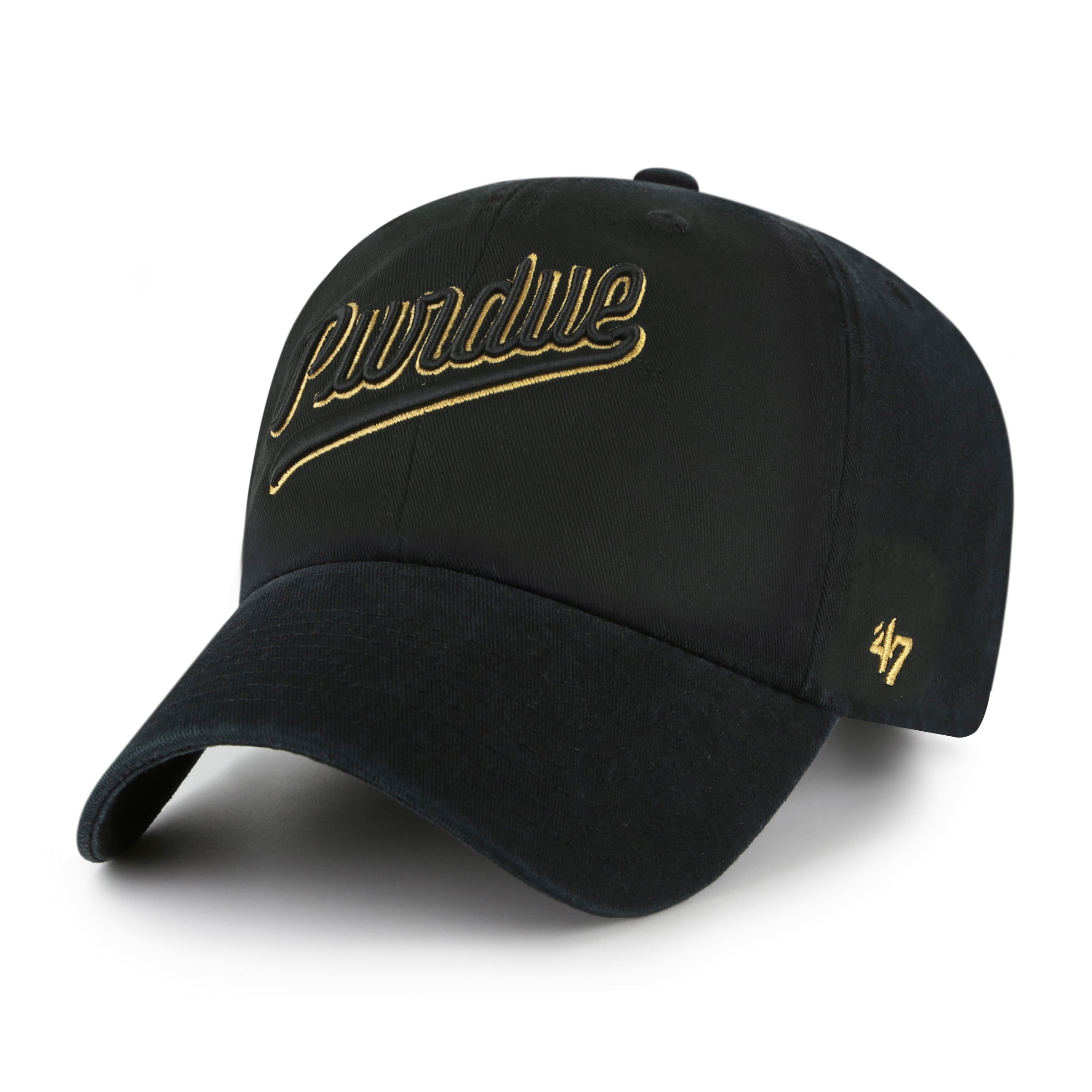 Men's '47 Black Purdue Boilermakers Vault Clean Up Adjustable Hat