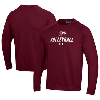 Men's Under Armour Maroon Southern Illinois Salukis Volleyball Rival Fleece Raglan Pullover Sweatshirt