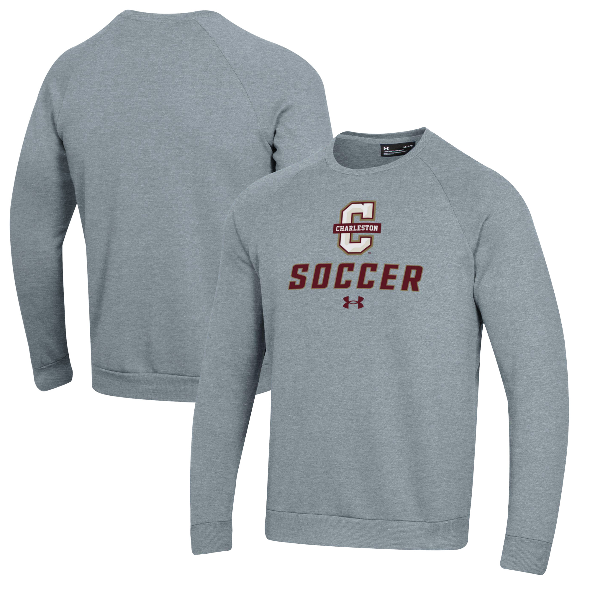 Men’s Under Armour Gray Charleston Cougars Soccer Rival Fleece Raglan Pullover Sweatshirt Men’s Under Armour Gray Charleston Cougars Soccer Rival Fleece Raglan Pullover Sweatshirt