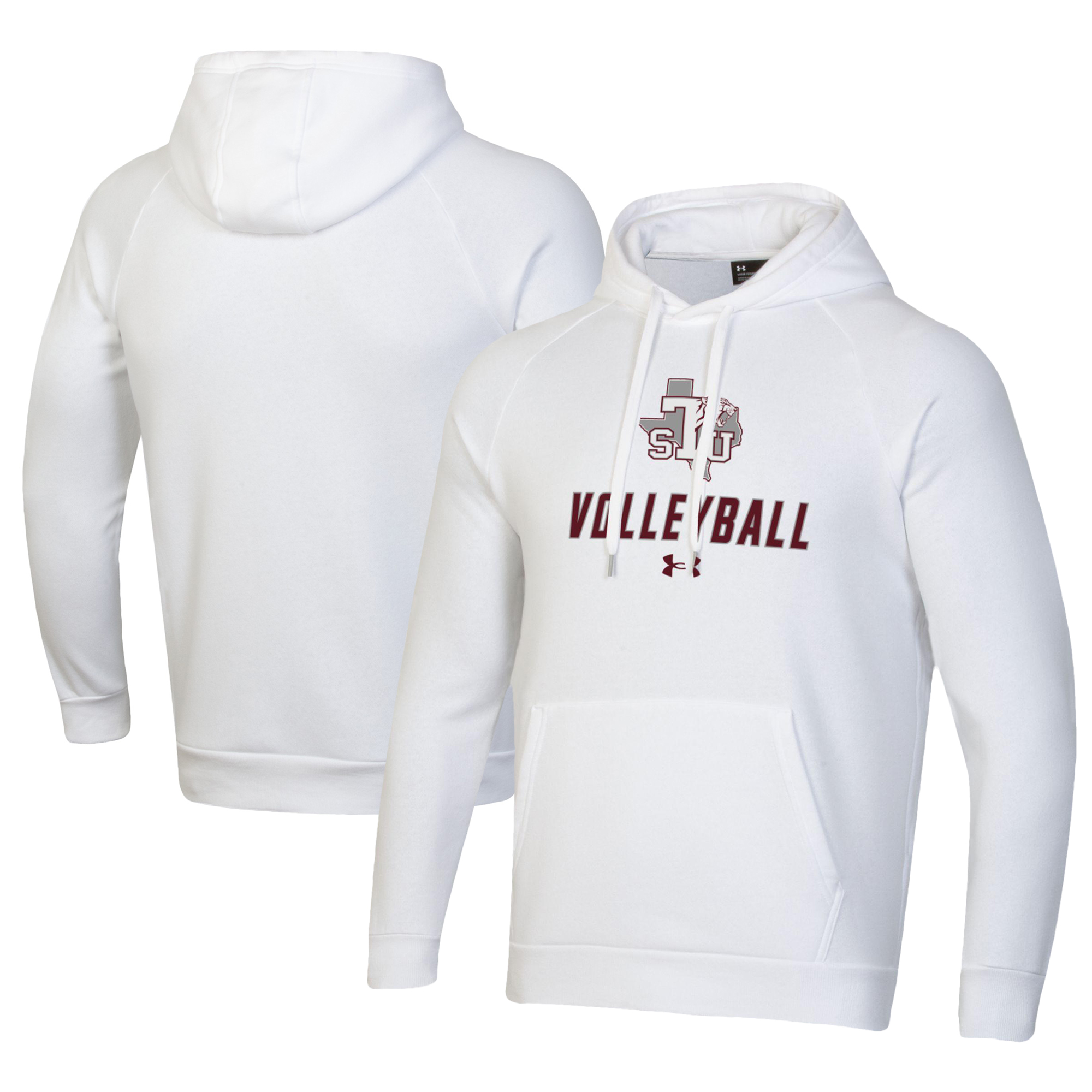 Men’s Under Armour White Texas Southern Tigers Rival Fleece Pullover Hoodie Men’s Under Armour White Texas Southern Tigers Rival Fleece Pullover Hoodie