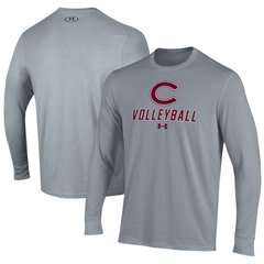 Men's Under Armour Gray Colgate Raiders Volleyball Performance Long Sleeve T-Shirt