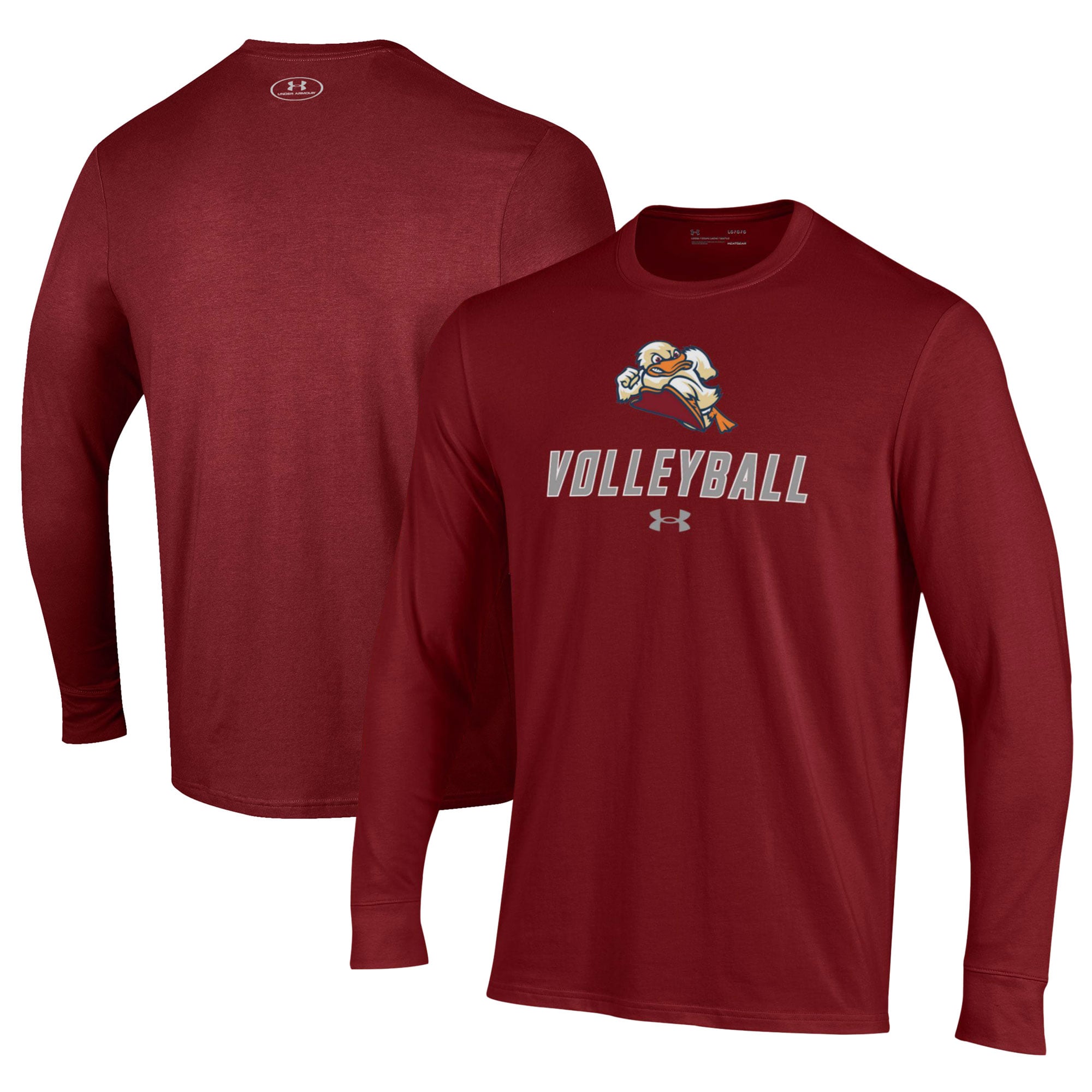 Men's Under Armour Red Stevens Institute of Technology Ducks Volleyball Performance Long Sleeve T-Shirt