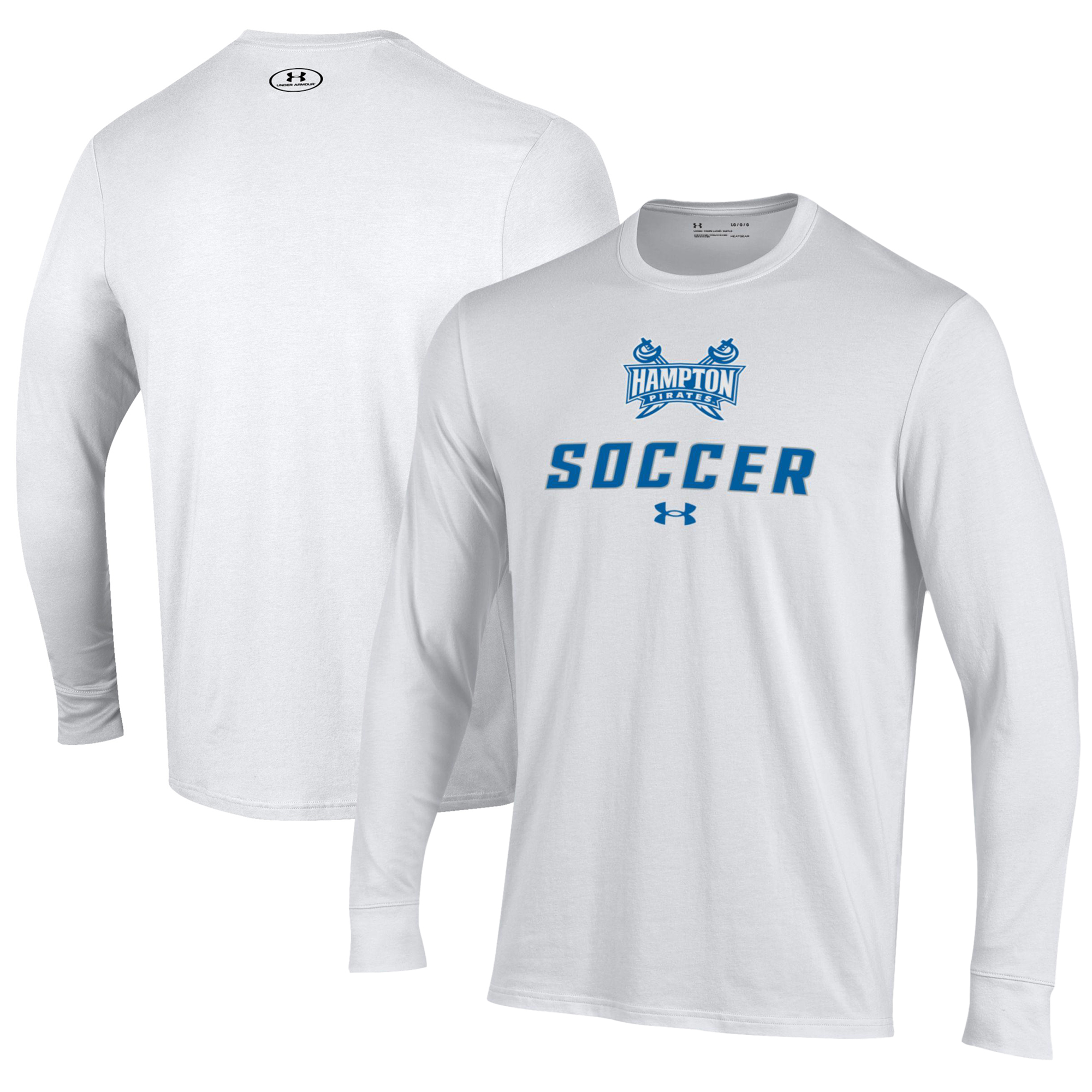 Men’s Under Armour White Hampton Pirates Soccer Performance Long Sleeve T-Shirt Men’s Under Armour White Hampton Pirates Soccer Performance Long Sleeve T-Shirt