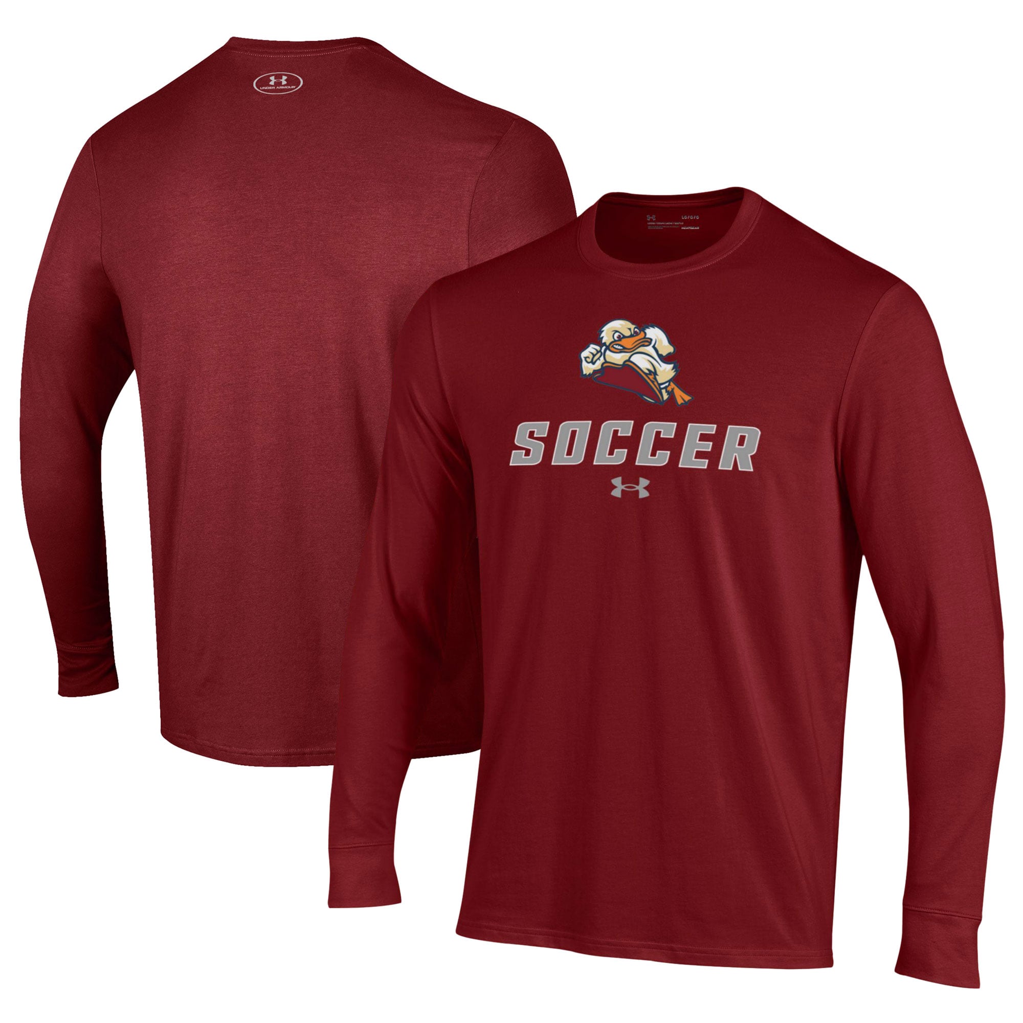 Men's Under Armour Red Stevens Institute of Technology Ducks Soccer Performance Long Sleeve T-Shirt