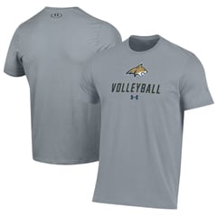 Men's Under Armour Gray Montana State Bobcats Volleyball Performance T-Shirt