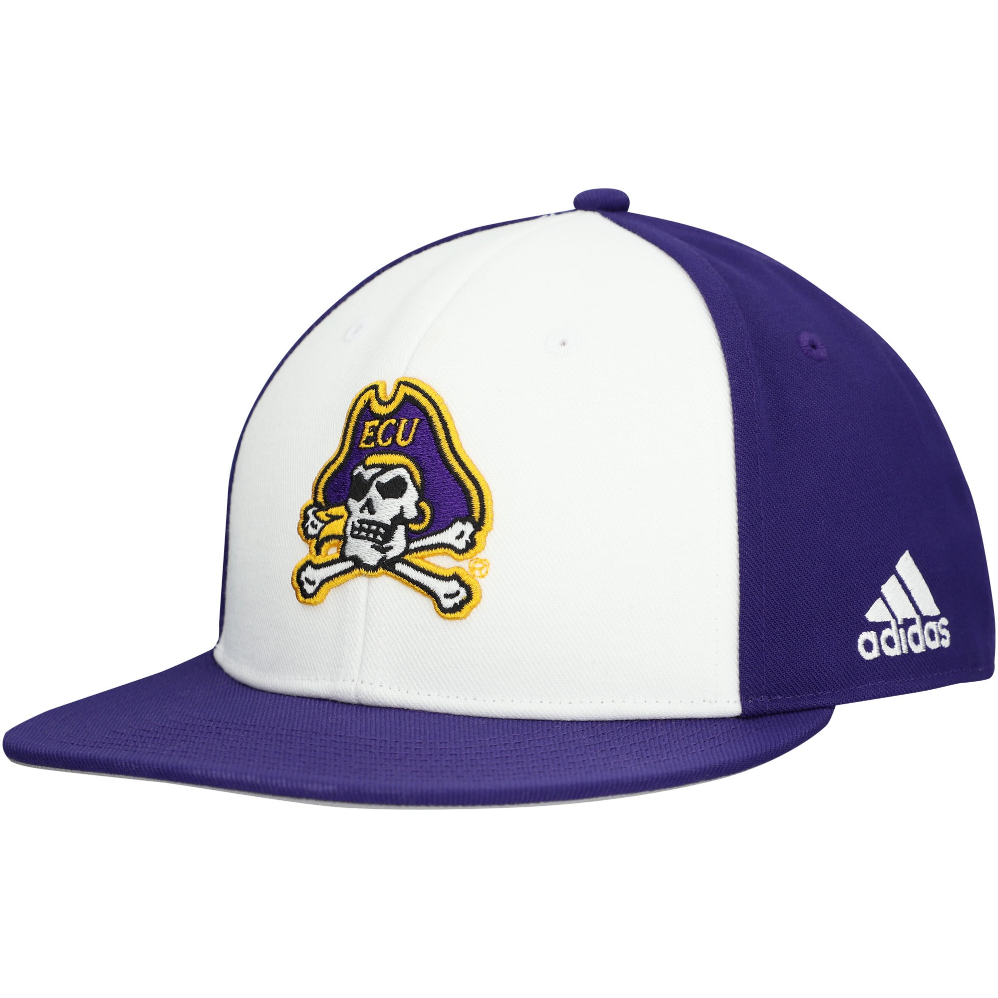 Men's adidas  White/Purple ECU Pirates On Field Fitted Hat