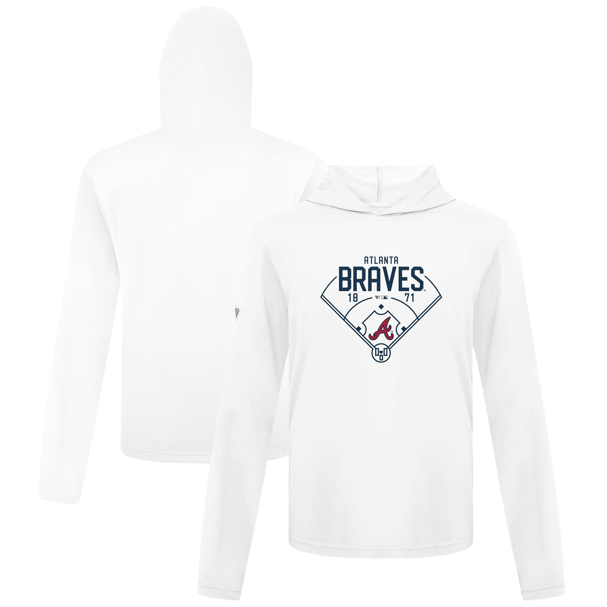 Men’s Levelwear White Atlanta Braves Anthem Home Field Pullover Hoodie Men’s Levelwear White Atlanta Braves Anthem Home Field Pullover Hoodie