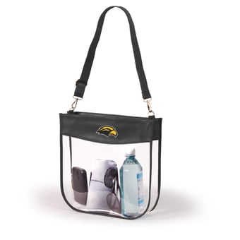 Women's Black Southern Miss Golden Eagles Kate Clear Purse