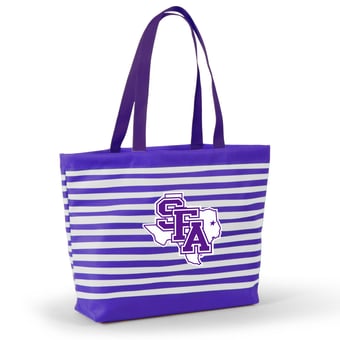 Women's Purple Stephen F Austin Lumberjacks Wavy Striped Tatum Tote Bag