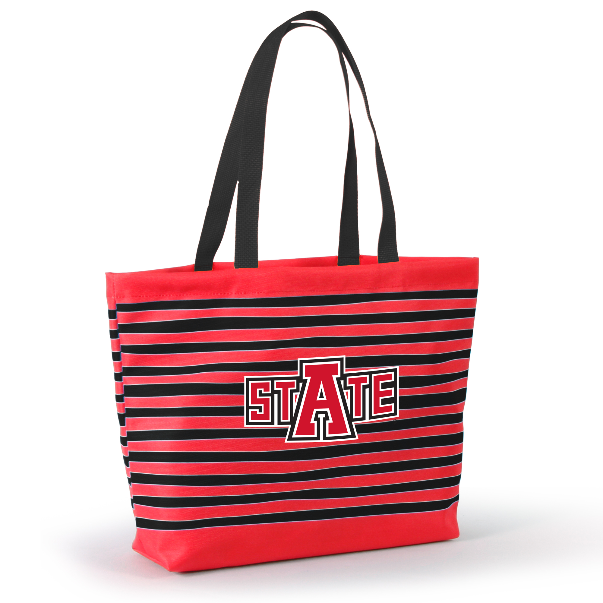 Women's Scarlet Arkansas State Red Wolves Wavy Striped Tatum Tote Bag