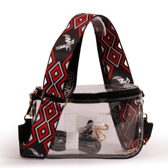 Women's Eastern Washington Eagles Hailey Clear Purse with Logo Strap