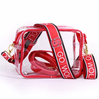 Women's NC State Wolfpack Hailey Clear Purse with Logo Strap