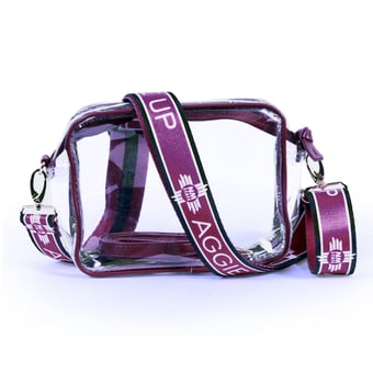 Women's New Mexico State Aggies Hailey Clear Purse with Logo Strap