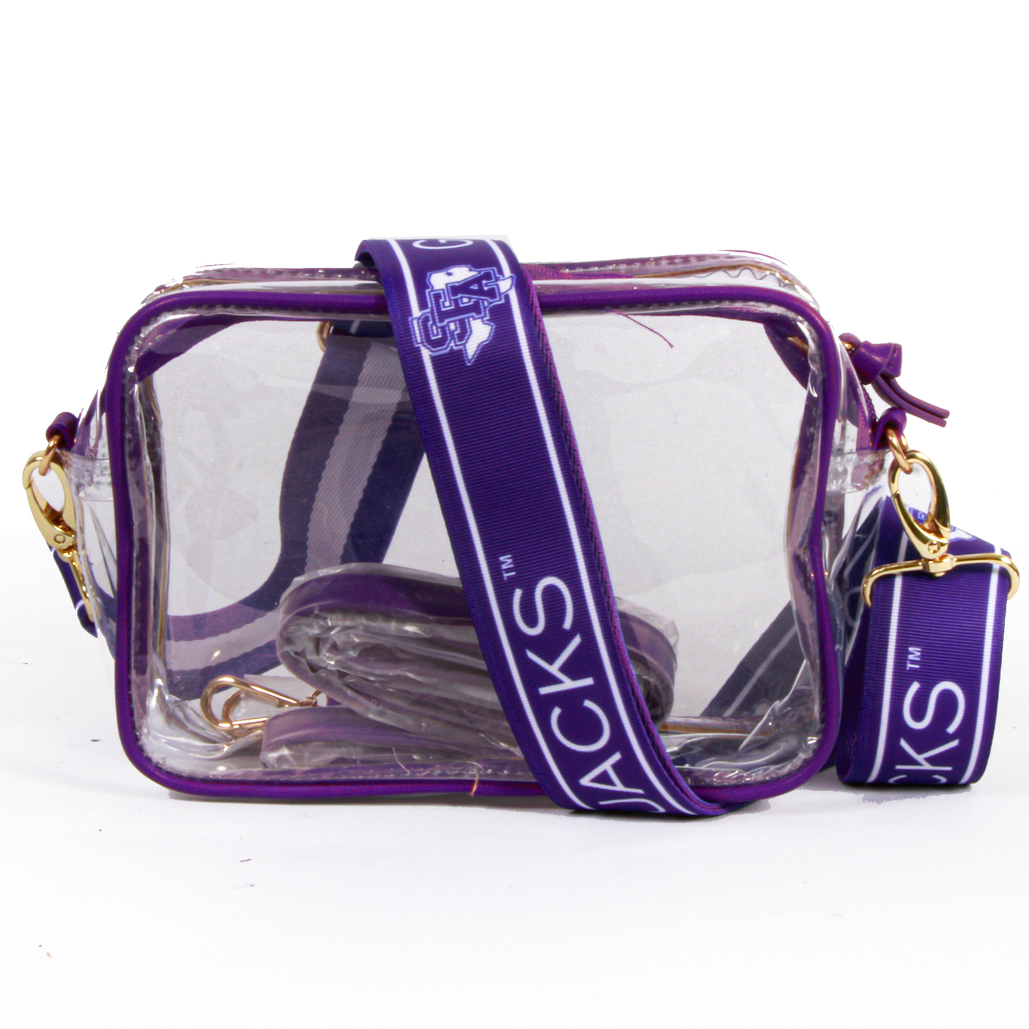 Women's Stephen F Austin Lumberjacks Hailey Clear Purse with Logo Strap